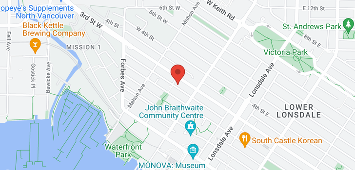 map of 308 225 W 3RD STREET
